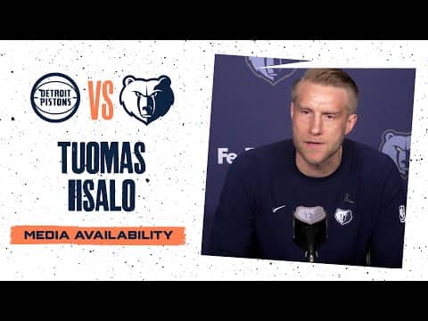 Tuomas Iisalo Press Conference | Grizzlies vs. Pistons