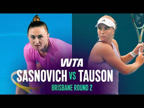 Clara Tauson vs. Aliaksandra Sasnovich | 2026 Brisbane Round 2 | WTA Match Highlights