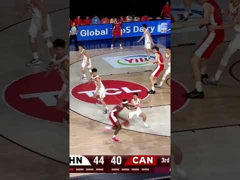 Canadian Jeremy Gohier is only 15 years old, and at 7'6", he's unstoppable 🇨🇦🤯 #FIBAU17