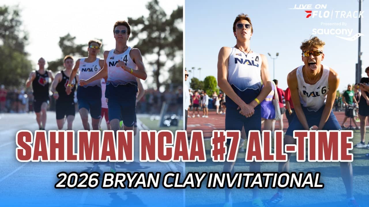 Colin Sahlman NCAA No. 7 ALL-TIME 800m In 1:44.42 ELITE MEN’S WIN | 2026 BRYAN CLAY INVITATIONAL