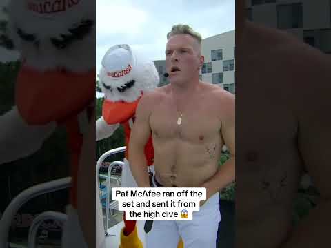 PAT MCAFEE PICKING THE CANES FROM THE HIGH DIVE 😱