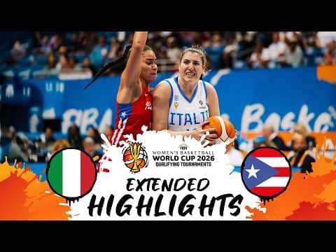 Italy 🇮🇹 v Puerto Rico 🇵🇷 | Extended Highlights | #FIBAWWC 2026 Qualifying Tournament