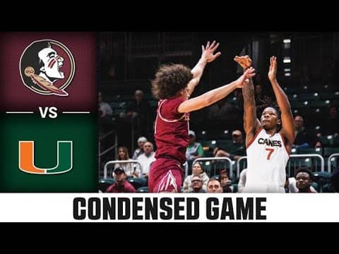 Florida State vs. Miami Condensed Game | 2025-26 ACC Men's Basketball