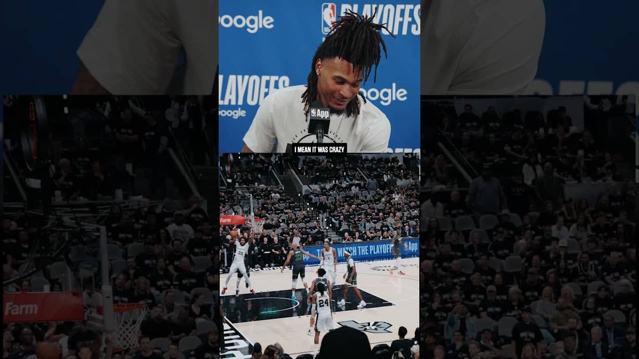 Dev's no-dip three had us all shook 🤯 #Spurs #NBA
