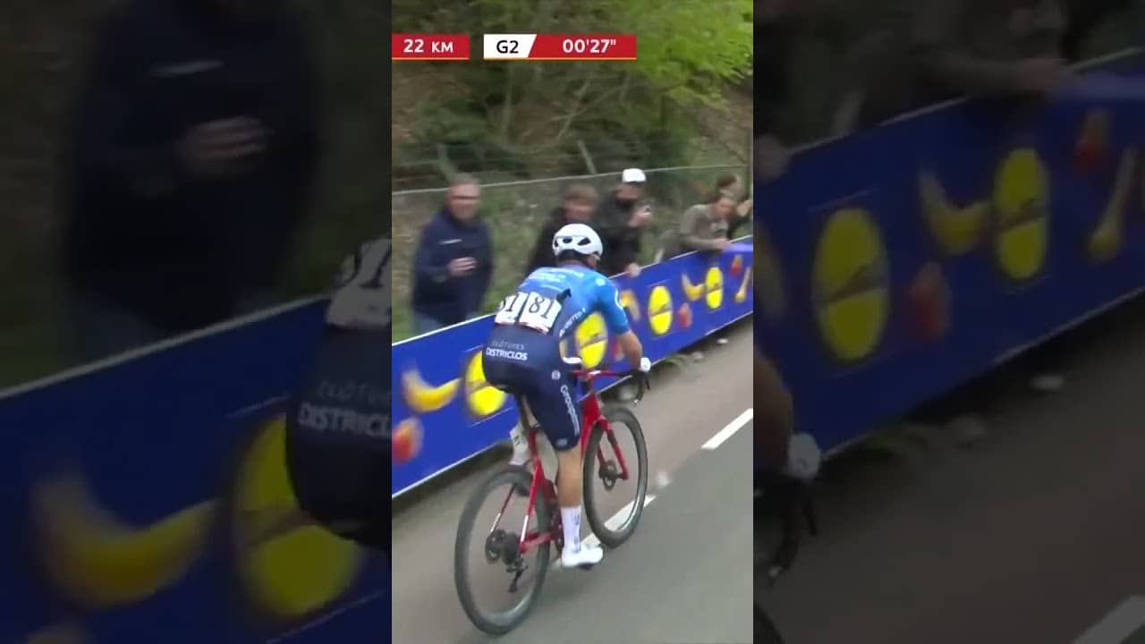 And then there were two! ๐ง๐ช๐ฉ๐ฐ Itโs nearly Deja Vu in Amstel Gold as Remco Evenepoel drops Gregoire.