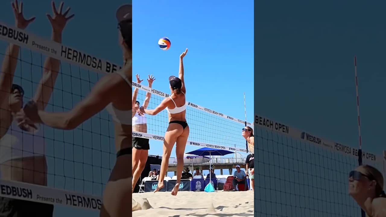 The ￼finesse🤌 #beachvolleyball #volleyball #sportsnews #sportshighlights #womeninsports #volley