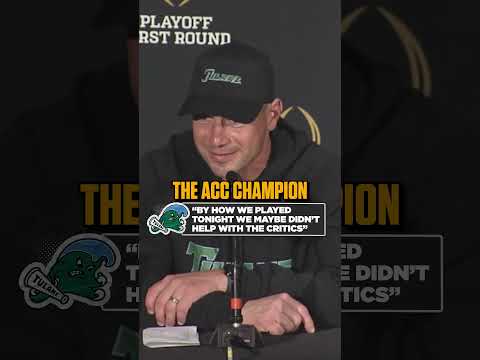 Tulane's head coach responds to critics of Tulane and JMU making CFP 👀 #football #CFB