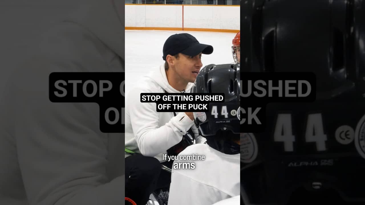 STOP GETTING PUSHED OFF THE PUCK #hockeycoaching #hockeytraining