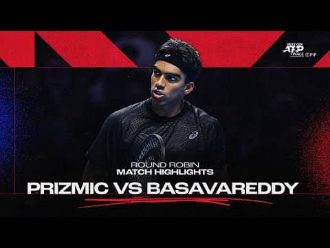 Nishesh Basavareddy vs Dino Prizmic Highlights | 2025 Next Gen ATP Finals