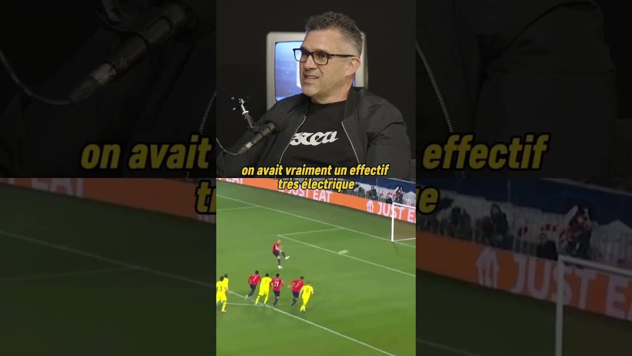 Quand deux joueurs de Lille se battent à la mi-temps sous Jocelyn Gourvennec #ligue1 #football