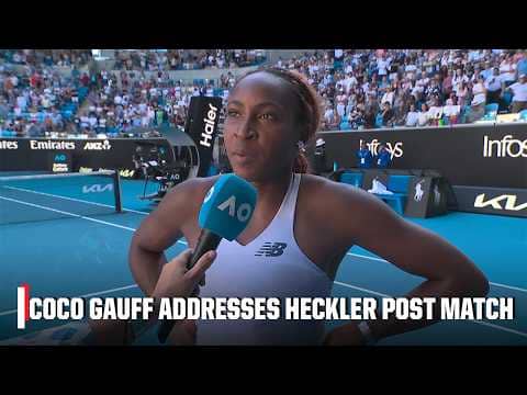 Coco Gauff CALLS OUT fan who heckled competitor Hailey Baptiste in 3rd round | 2026 Australian Open