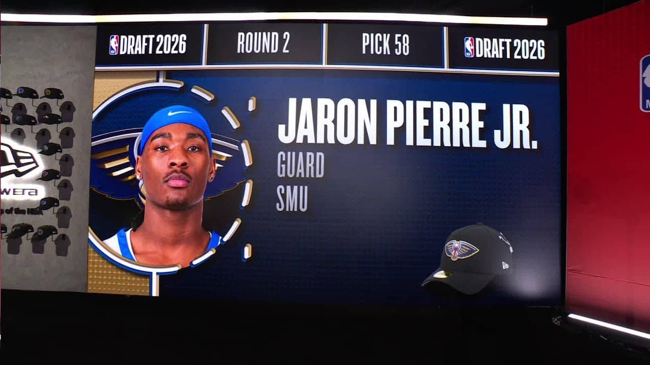 Pick 58: Jaron Pierre Jr. joins the Pelicans during the 2026 NBA Draft