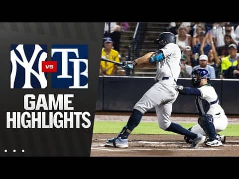 Yankees vs. Rays Game Highlights (8/19/25) | MLB Highlights