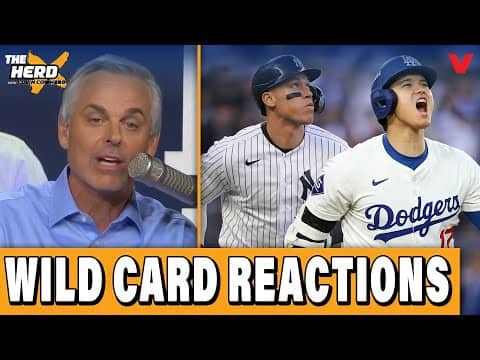 Colin Cowherd reacts to MLB Wild Card: Dodgers advance, Red Sox-Yankees, Padres-Cubs | THE HERD