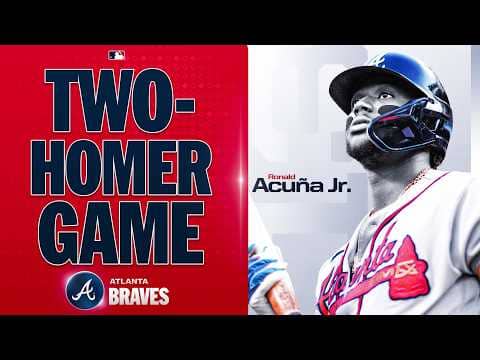 Ronald Acuña Jr. crushes SECOND homer of the game 💪 (His 4th homer in 3 days!!) | MLB Highlights