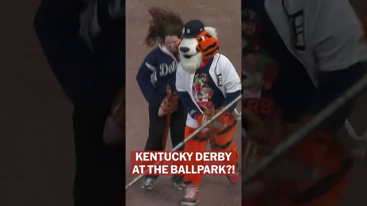 Kentucky Derby ft. Tigers mascot Paws 🐴🐯