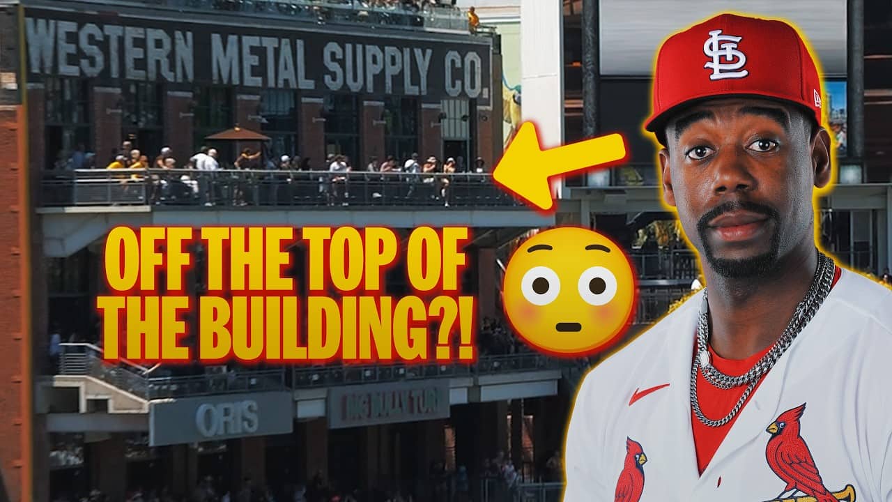 Jordan Walker CRUSHES a homer off the TOP of the Western Metal Supply building 😳 | MLB Highlights
