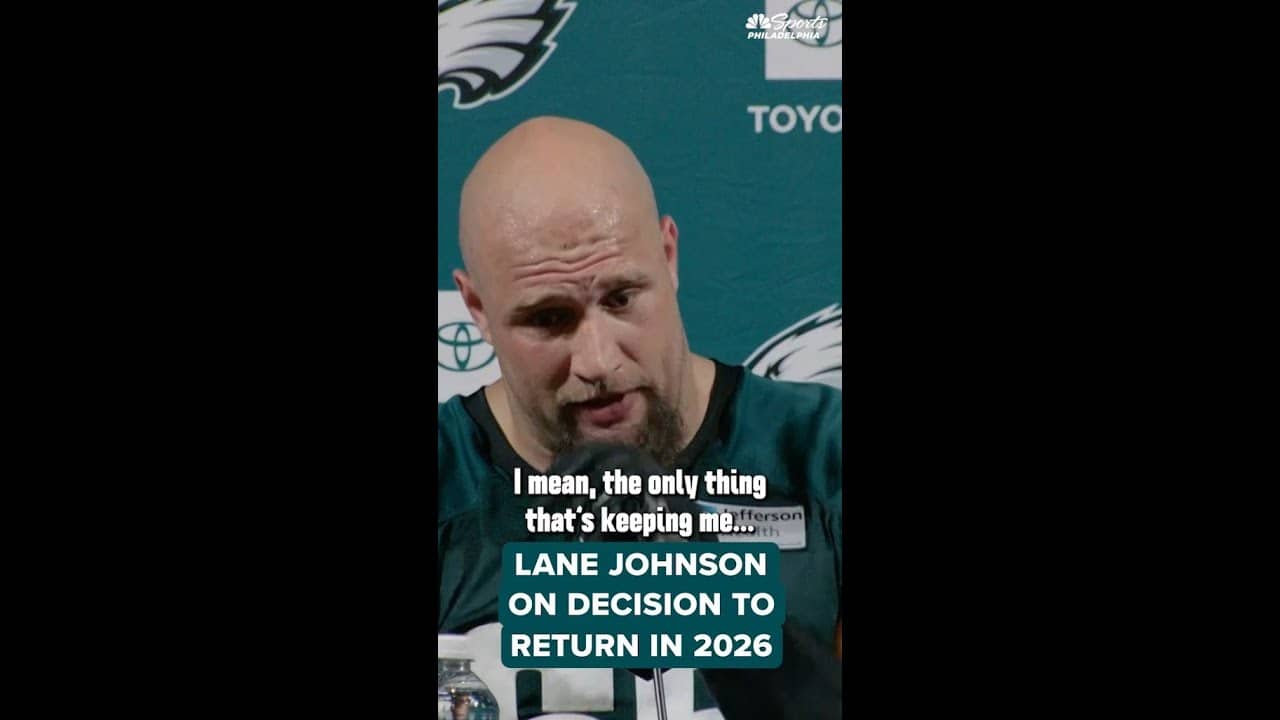 Lane Johnson explains his decision to return for Year 14 with the Eagles