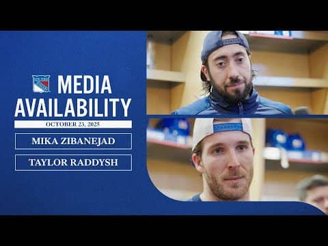 NYR vs SJS: Mika Zibanejad and Taylor Raddysh Postgame Media Availability | Oct. 23, 2025