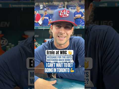 Checking in with Ernie Clement at the World Baseball Classic 👋 #MLB #WBC #ErnieClement #BlueJays