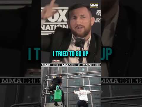 Merab Dvalishvili REACTS to viral video of him climbing building to take photo with fan