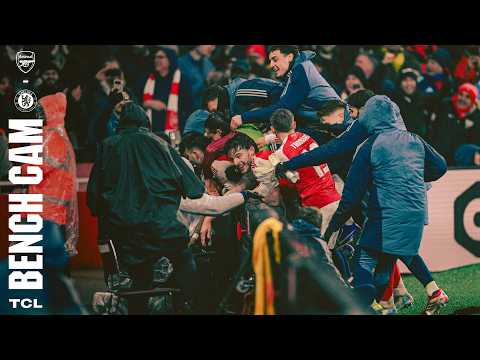 PITCHSIDE REACTION TO HAVERTZ WINNER | Bench Cam | Arsenal 1-0 Chelsea | Carabao Cup