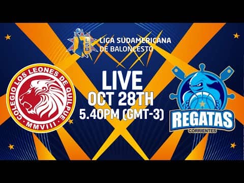 LIVE - Leones v Regatas | Liga Sudamericana de Baloncesto FIBA 2025 | Group Phase