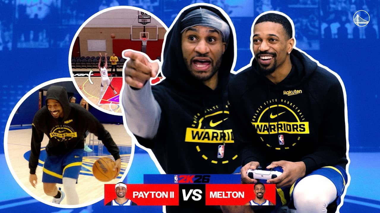 Warriors Players Compete in H.O.R.S.E... On Court and in NBA 2K