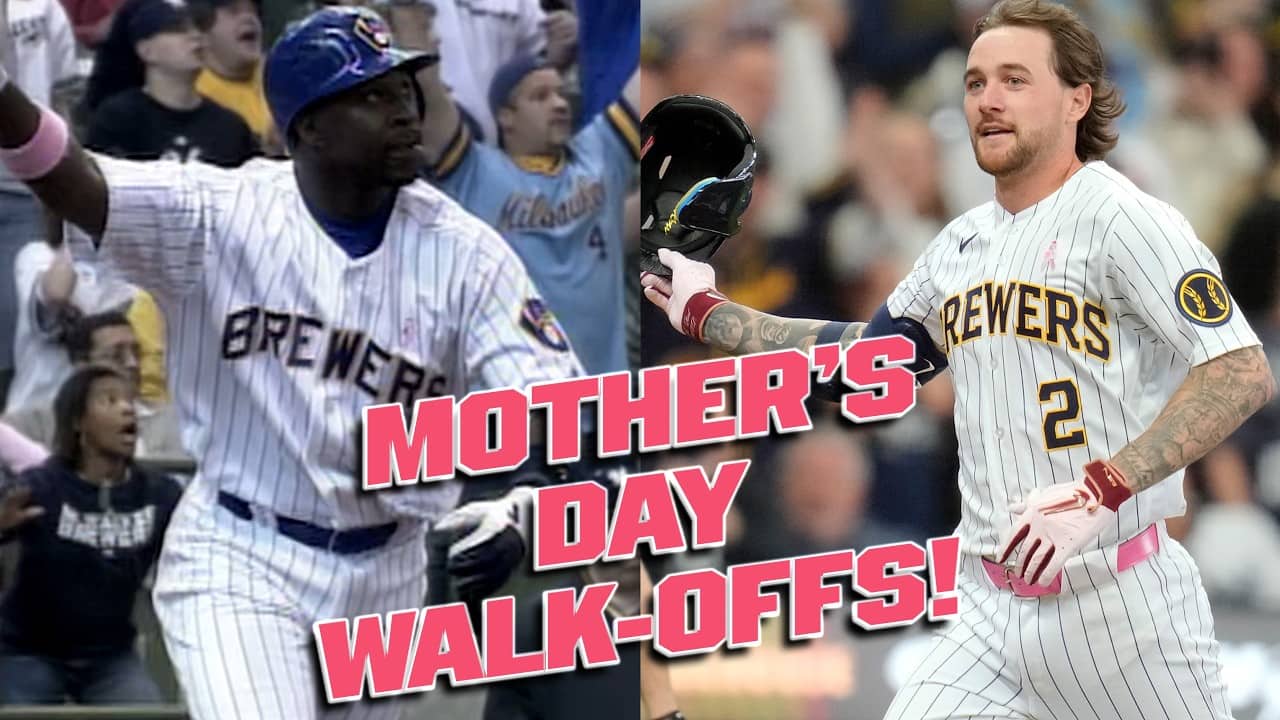 Bill Hall and Brice Turang crush WALK-OFF HOMERS on Mother's Day - 20 years apart!🍻❤️