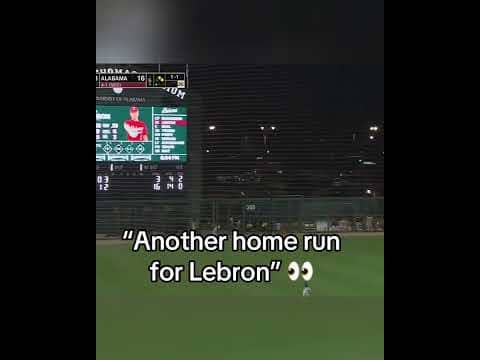 Alabama’s Justin Lebron with an absolute monster home run 💫 (via AlabamaBSB/X)