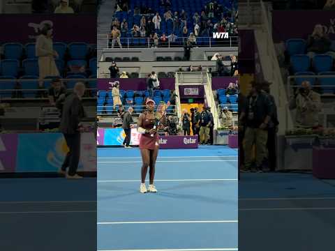 Semifinals bound! 🤩Vicky Mboko advances in three sets against Rybakina in Doha! #WTA #Tennis