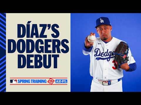 Edwin Díaz is SCORELESS in his DODGERS DEBUT! 🎺 | MLB Spring Training Highlights