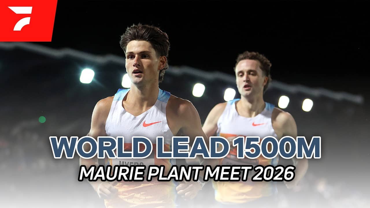 Cam Myers Runs a WORLD LEAD 1500m at Maurie Plant 2026