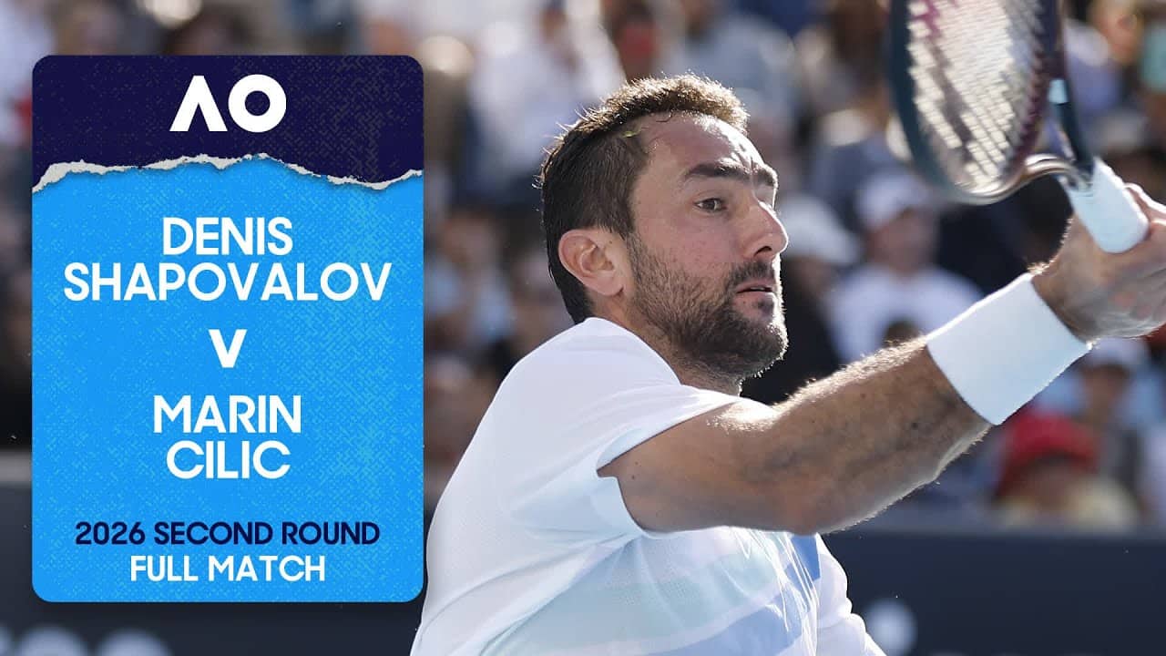 Denis Shapovalov v Marin Cilic Full Match | Australian Open 2026 Second Round