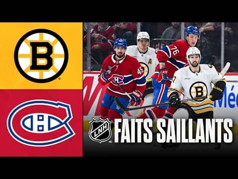 Bruins vs Canadiens 15/11/25 | Faits saillants