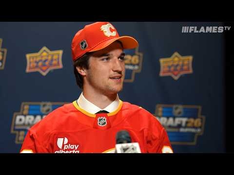 Chase Harrington Meets The Media | 2026 NHL Draft - Calgary Flames