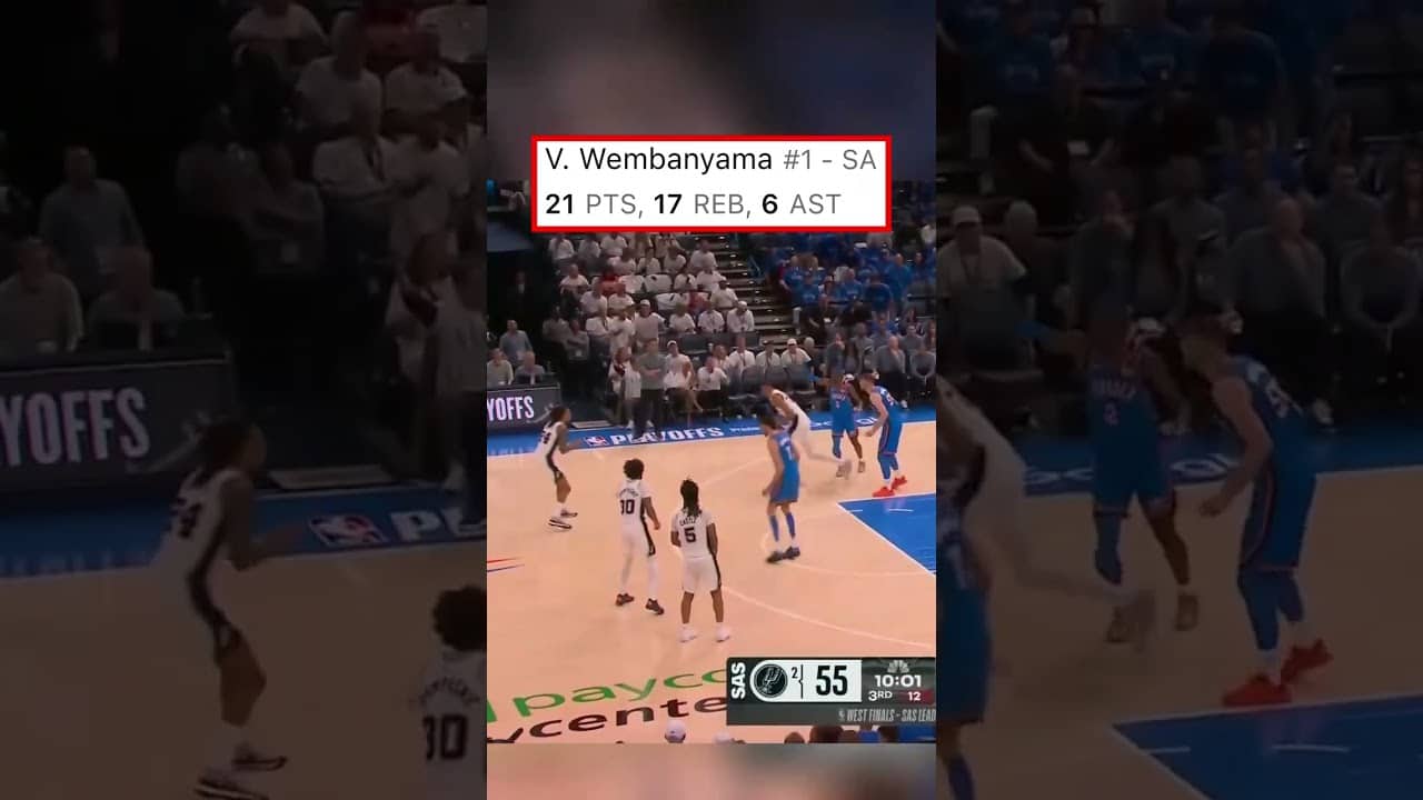 Wemby played until EXHAUSTION in the Spurs’ Game 2 loss 😳