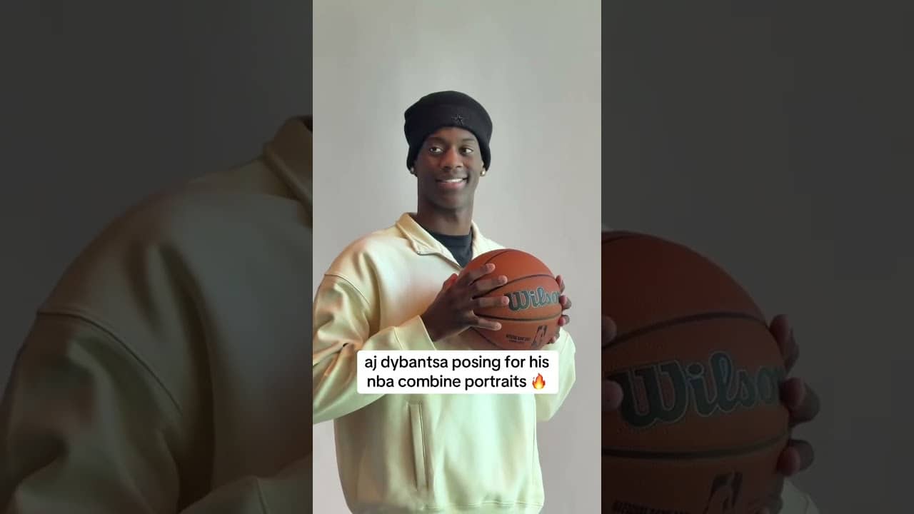 AJ Dybantsa has arrived to aws nba draft combine 👏