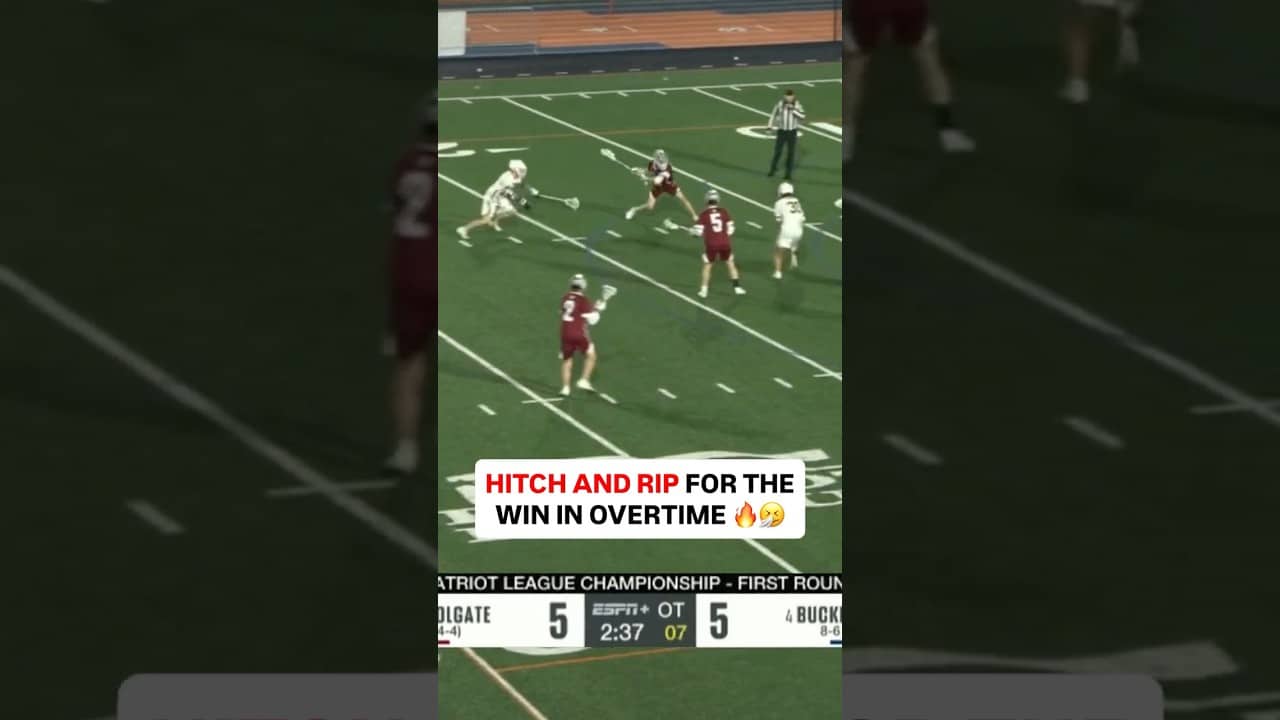 THIS IS A NASTY WAY TO CALL GAME! 🚨😱 (via Emmet Crotty/Colgate Lacrosse, ESPN+)