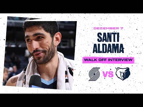 Santi Aldama Walk off Interview | Grizzlies vs. Trail Blazers
