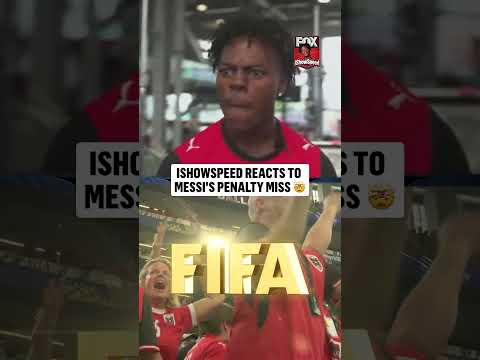 Ronaldo's No. 1 supporter, @IShowSpeed was hyped after Messi missed his penalty