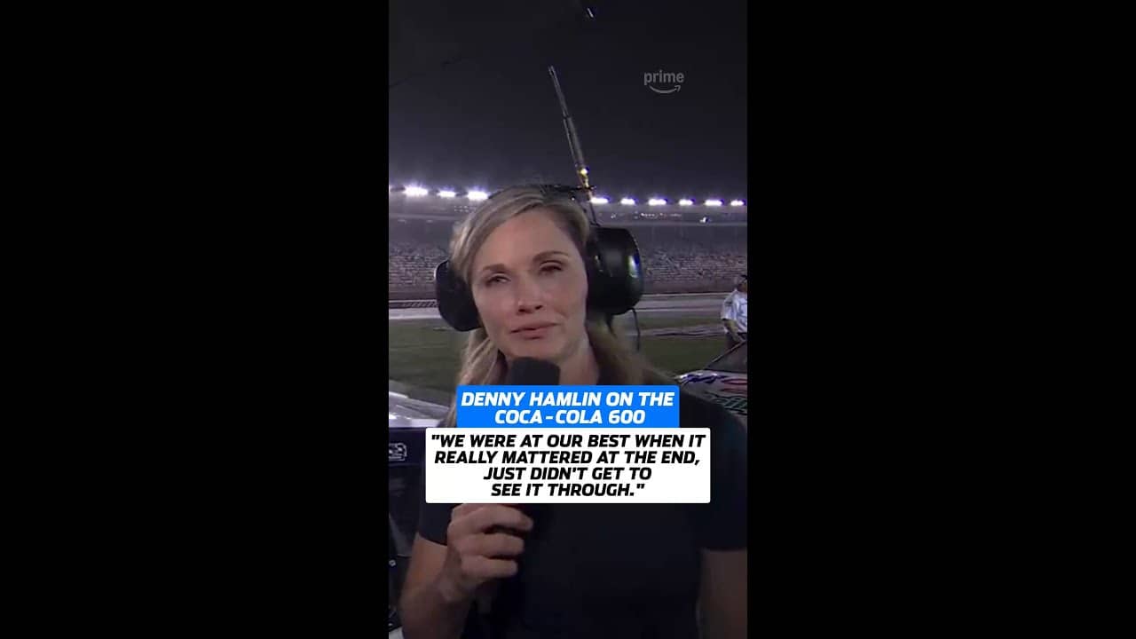 Denny Hamlin breaks down his performance at the Coca-Cola 600 with Kim Coon 🏁
