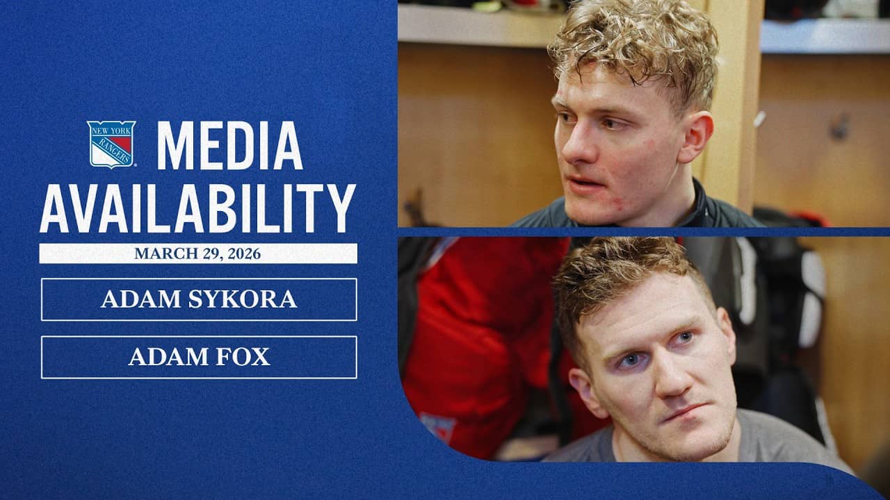 NYR vs FLA: Adam Sykora and Adam Fox Postgame Media Availability | March 29, 2026