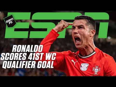 Ronaldo breaks World Cup qualifying goals record 🙌 + England, Italy & Spain pick up wins | ESPN FC