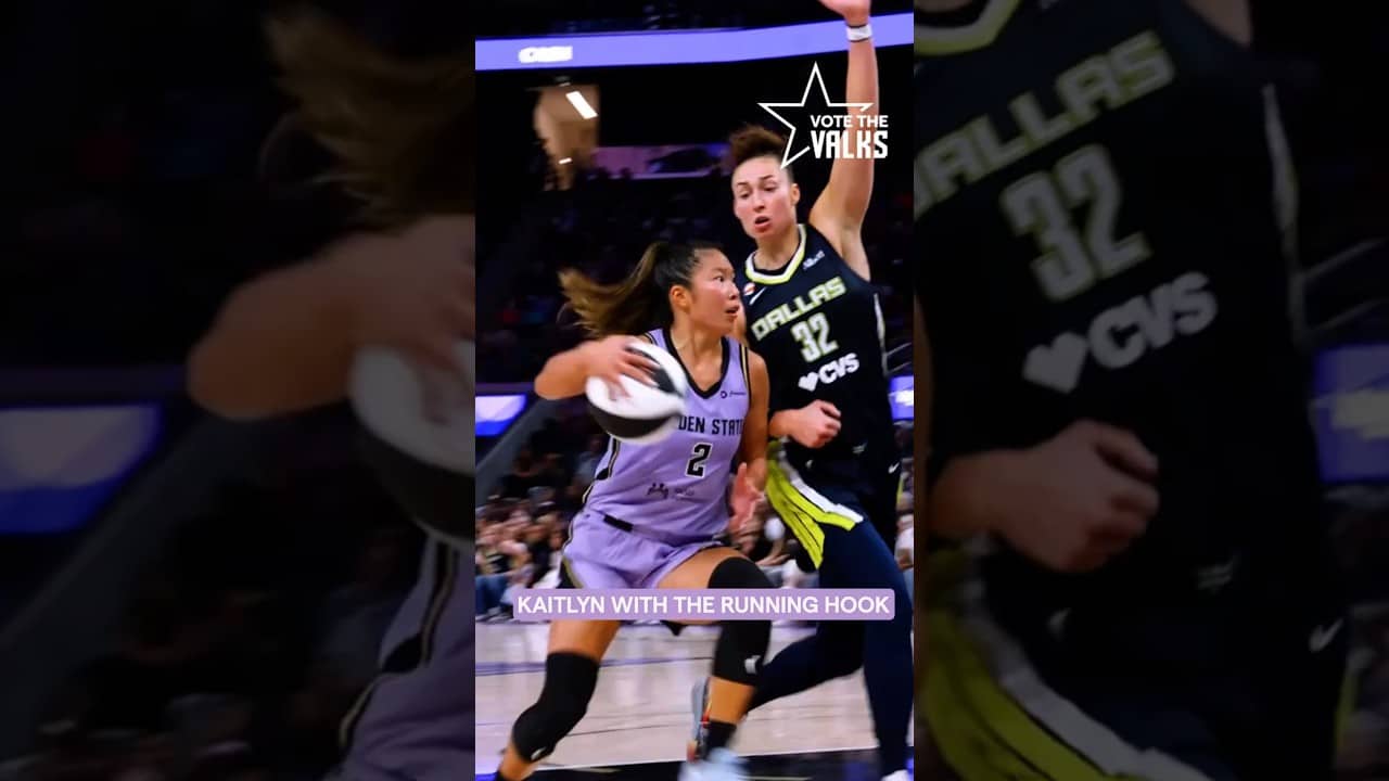 Kaitlyn Chen Hooks It In! 🎯🔥 #wnba #goldenstatevalkyries #shorts #kaitlynchen