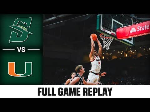 Stetson vs. Miami Full Game Replay |  2025-26 ACC Men’s Basketball