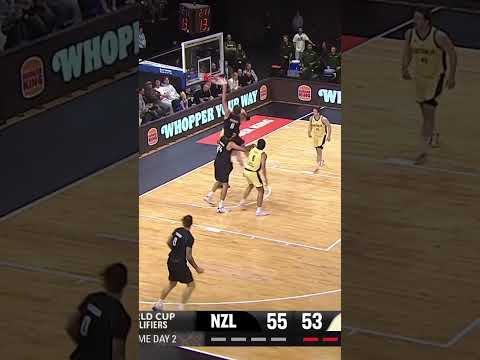 Sam Mennenga is catching bodies at the rim 😤 #FIBAWC