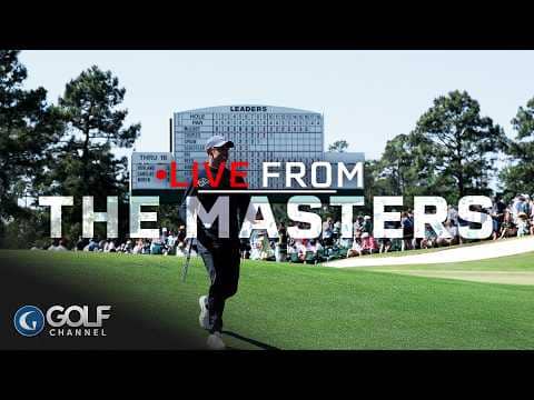 Rory McIlroy speaks with Todd Lewis after his first round 67 at The Masters