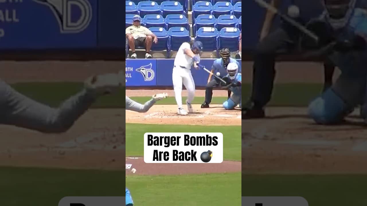 Addison Barger launches a 2-run homer in Dunedin 👏 #MLB #BlueJays