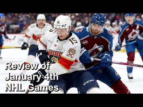 Review of January 4th NHL Games